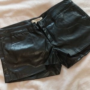 Fun black "pleather" shorts